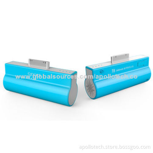 Tail Plug Power Bank with 2,000mAh Capacity, 3-4 Hours Charging Time